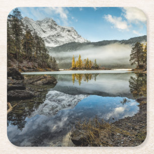 Morgen-Mood See Eibsee Rechteckiger Pappuntersetzer