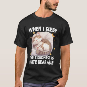 Morgen-Muffel-Katzen T Chonk - lustige Pyjama-Katz T-Shirt