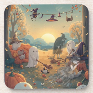Morgen nach Halloween - Eine gespenstische Aufräum Getränkeuntersetzer