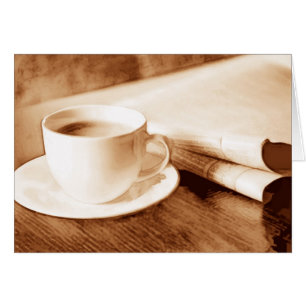 Morgen-Nachrichten und Kaffee