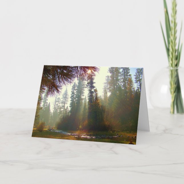 Morgen-Nebel auf der North- ForkFoto-Gruß-Karte Karte (Vorderseite)