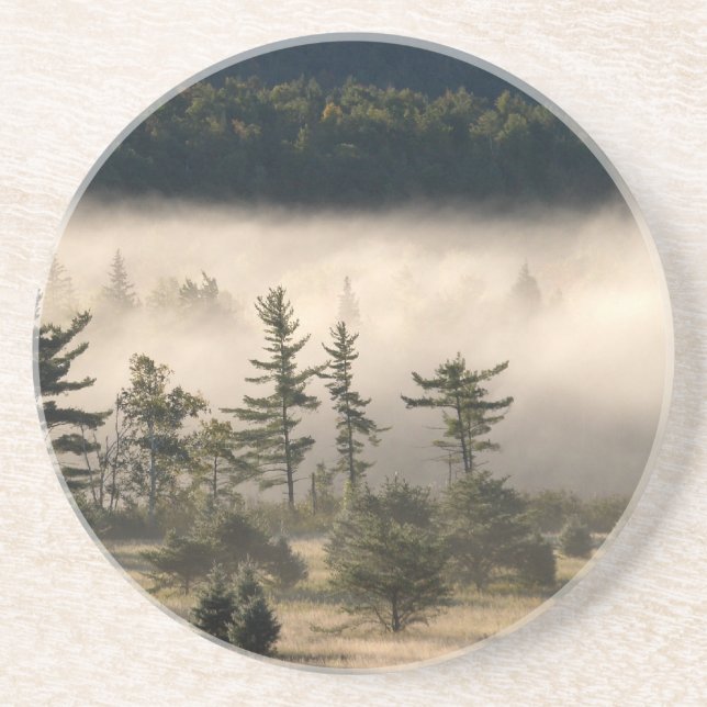 Morgen-Nebel im Adirondacks Sandstein Untersetzer (Vorne)