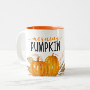 MORGEN PUMPKIN Orange Fall Foliage Zweifarbige Tasse