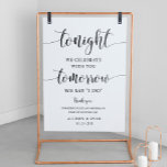 Morgen sagen wir, ich mache Hochzeit Probe Abendes Poster<br><div class="desc">Heute Abend feiern wir mit Ihnen Tomebrate Wir sagen,  ich tue,  Probe Abendessen Zeichen,  Printable,  Hochzeit Probe Dekorationen,  Die Nacht vor Zeichen Morgen wird der beste Tag aller Zeiten!</div>