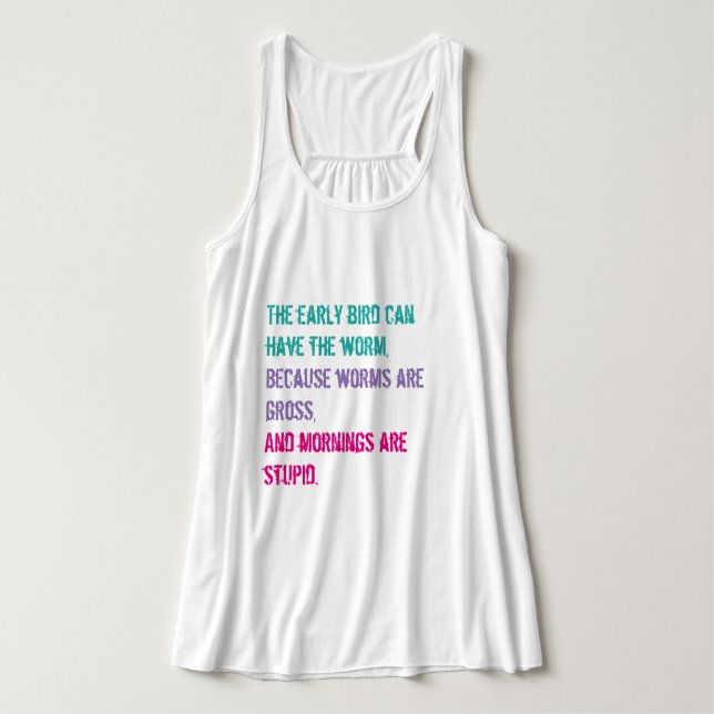 Morgen sind dumm tank top (Design Vorderseite)
