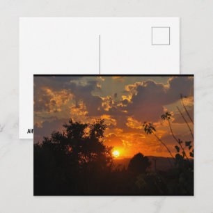 Morgen Sonnenaufgang Landschaft Postkarte