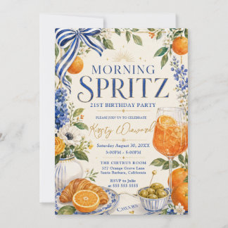 Morgen-Spritz-21.-Geburtstags-Brunch Einladung