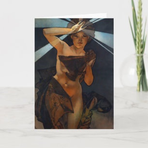 Morgen-Stern-Gruß-Karte Alphonse Mucha Karte