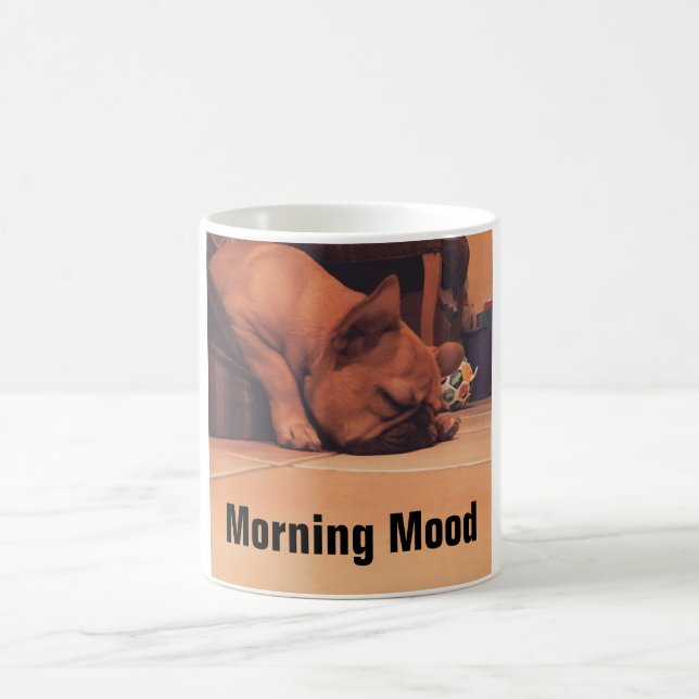 Morgen-Stimmungs-Mops-Tasse Kaffeetasse (Mittel)