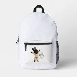 Morgen Stretch Hase Aufkleber Bedruckter Rucksack