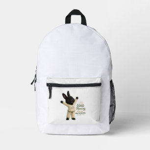 Morgen Stretch Hase Aufkleber Bedruckter Rucksack