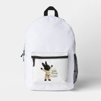 Morgen Stretch Hase Aufkleber Bedruckter Rucksack