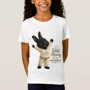 Morgen Stretch Hase Aufkleber T-Shirt