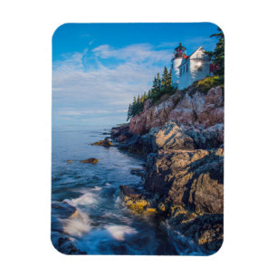 Morgen Sun am Bass-Hafen-Leuchtturm Magnet