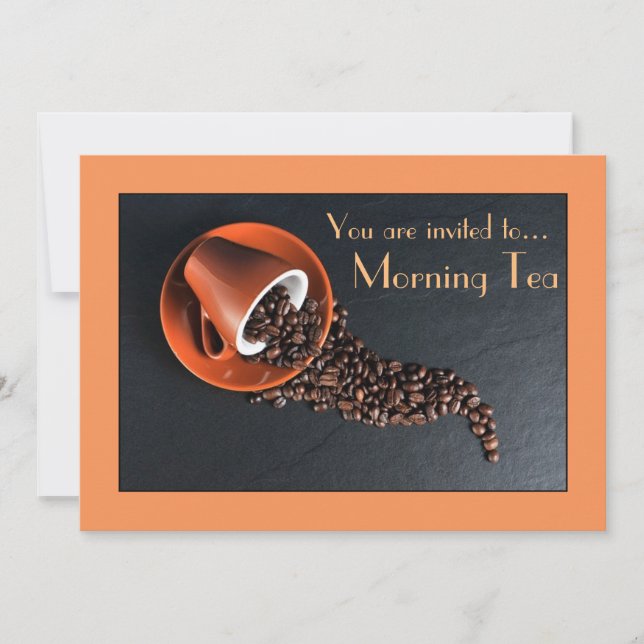 Morgen-Teekaffeedattel-Café-Party Einladung (Vorderseite)