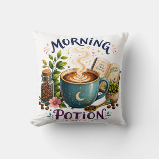 Morgen-Trank – Magisches Kaffeeliebhaber-Cozy-Desi Kissen
