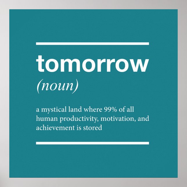 Morgen Uni Inspiration Poster (Vorne)