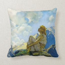 Morgen, von Maxfield Parrish Kissen