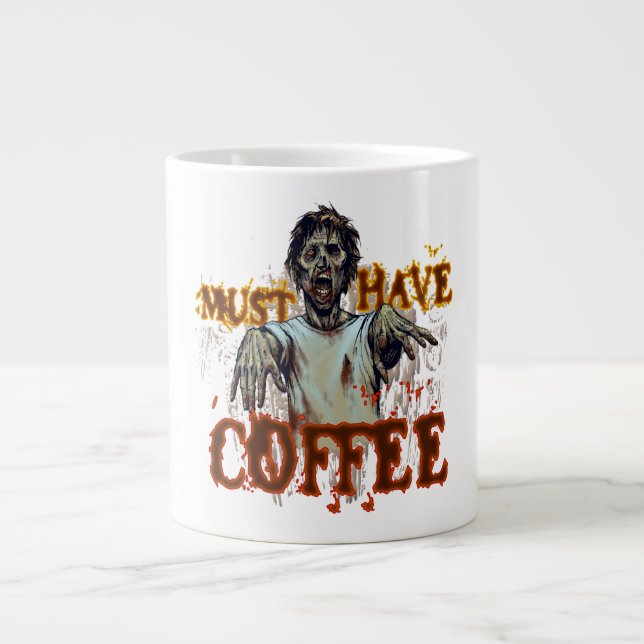 Morgen-Zombie-Kaffee-Tasse Jumbo-Tasse (Vorderseite)