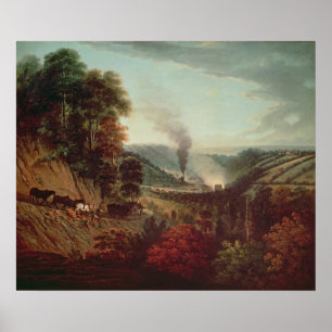 Morgenansicht von Coalbrookdale, 1777 Poster