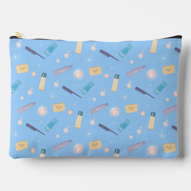 Morgenbad Ritual Toilettenartikel Collage Zubehörtasche (Vorderseite)