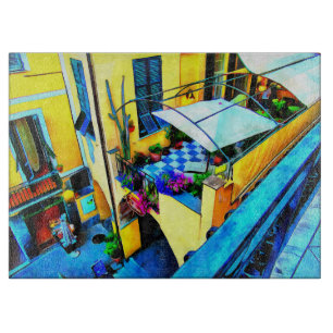 Morgenblick vom Cinque Terre Balcony Schneidebrett