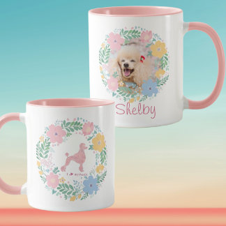 Morgencafé & Hunde: Individuelles Pudel-Foto & Nam Tasse