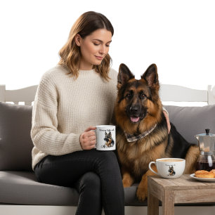 Morgencafé mit meinem modernen Hirten Tasse