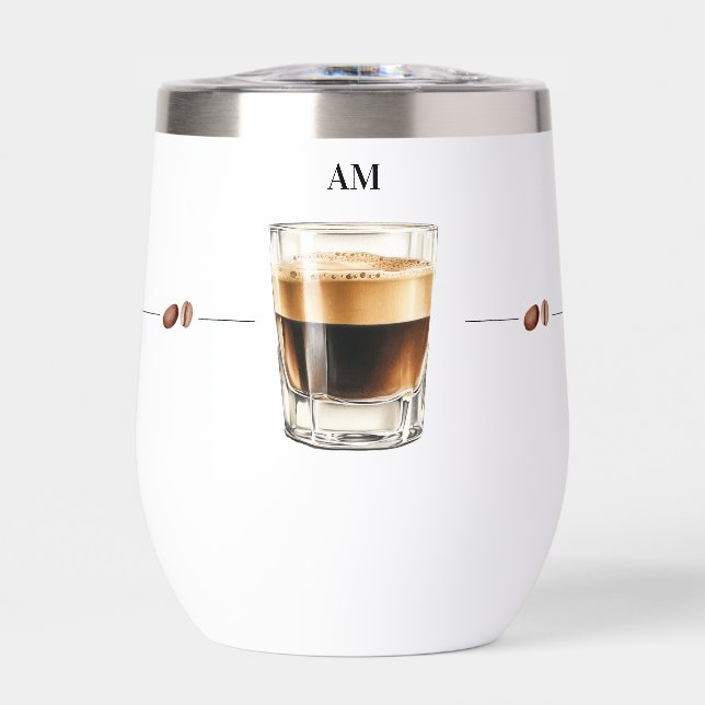 Morgencoffee Abend Wine Time Tumbler (Vorderseite)