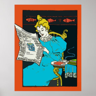 Morgencoffee Vintag Lady Poster