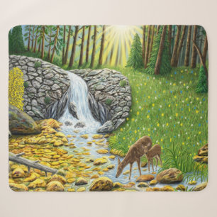 Morgendämmerung auf der Wald-Fliesblanke Sherpadecke