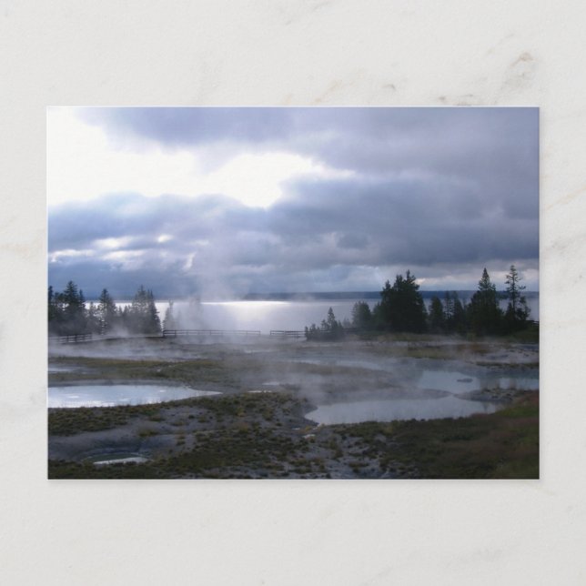 Morgendämmerung bei Yellowstone Postkarte (Vorderseite)