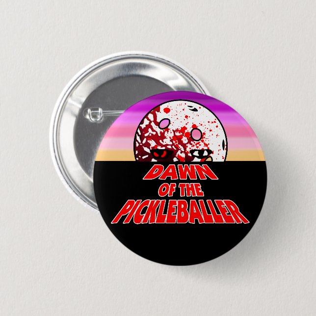 Morgendämmerung des Halloween-Horrors Zombie Button (Vorne & Hinten)