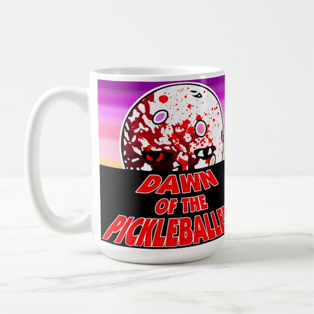 Morgendämmerung des Halloween-Horrors Zombie Kaffeetasse (Links)