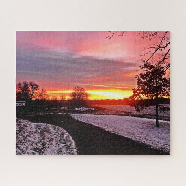 MORGENDÄMMERUNG IM WINTER PUZZLE (Horizontal)