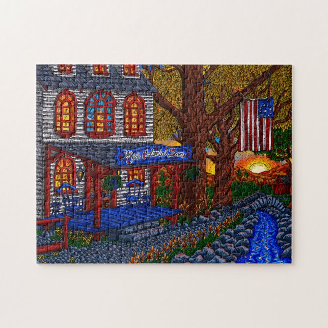 Morgendämmerung im Ye Olde Colonial Inn Puzzle (Horizontal)