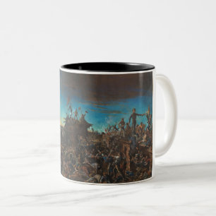 Morgendämmerung in Alamo Zweifarbige Tasse