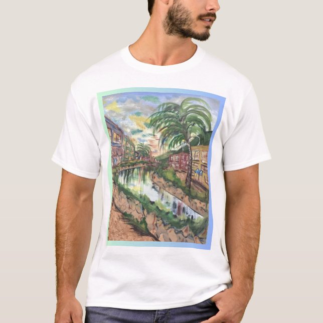 Morgendämmerung in Caribbean T-Shirt  (Vorderseite)