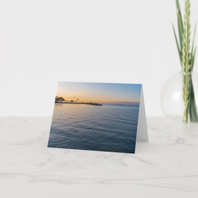 Morgendämmerung in Chapala mexico Dankeskarte (Vorderseite)