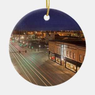 Morgendämmerung in der Main Street von Bismarck, N Keramikornament