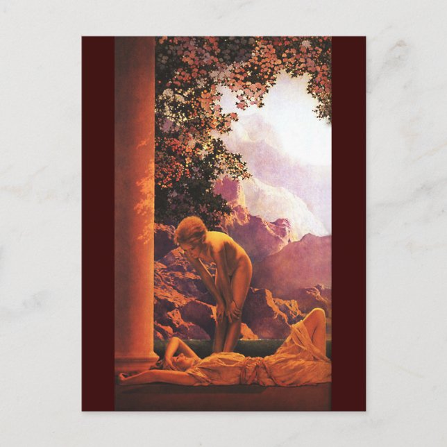 Morgendämmerung, Maxfield Parrish Fine Art Postkarte (Vorderseite)