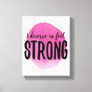 Morgendliche positive Affirmationen, um hart zu ar Leinwanddruck