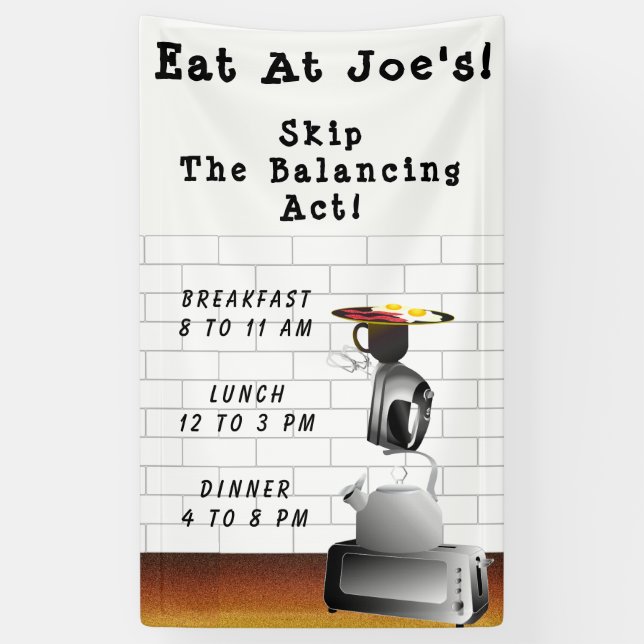 Morgenfrühstück Fastfood Banner (Vertikal)