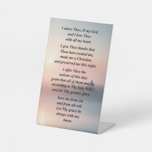 Morgengebet auf einem Ständer Sockelschild