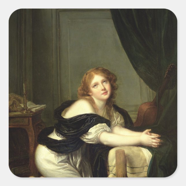 Morgengebet Quadratischer Aufkleber (Vorderseite)