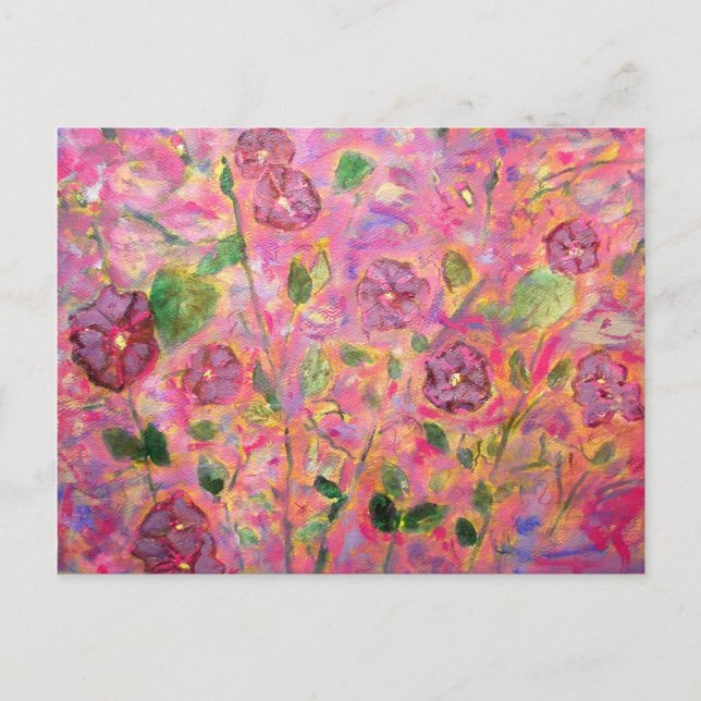 Morgengläser lila und blau postkarte (Vorderseite)