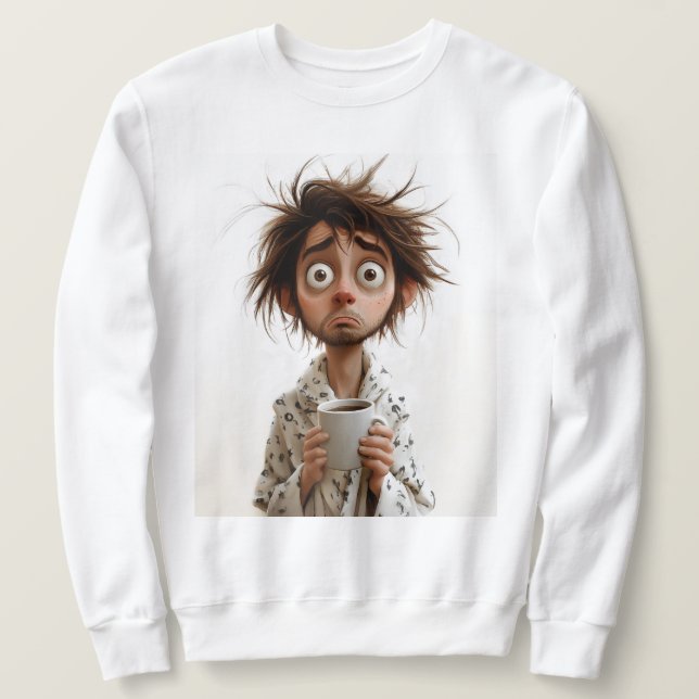 Morgengrauen: Kaffee zuerst, Fragen später Sweatshirt (Design vorne)