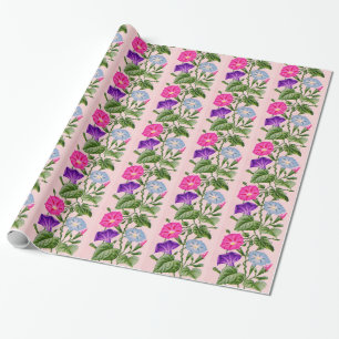 Morgenherrlichkeit in blau und rosa geschenkpapier