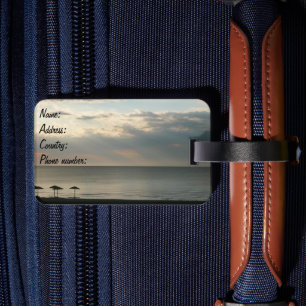 Morgenhimmel über Strand in Griechenland Landschaf Gepäckanhänger