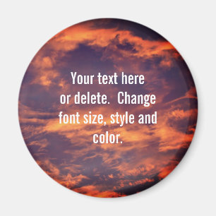 Morgenhimmel und Wolken Natur Personalisiert Magnet